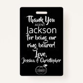 Badge Insigne de sécurité du porteur de bague (Dos)