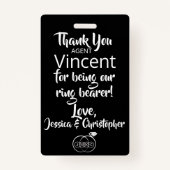 Badge Insigne de sécurité du porteur de bague (Dos)