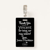 Badge Insigne de sécurité du porteur de bague (Dos avec clip)