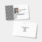 Badge Insigne de sécurité photo de l'employé (Avant & arrière)