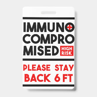 Badge Insigne de sensibilisation à haut risque immunocom