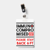 Badge Insigne de sensibilisation à haut risque immunocom (Avant avec clip)