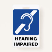Badge Insigne de support pour malentendants (Devant)