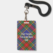 Badge Insigne de tartan Clan MacBeth (Arrière avec lanière)