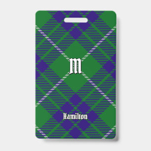 Badge Insigne de tartan de chasse Clan Hamilton