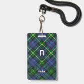 Badge Insigne de tartan du clan Gordon (Avant avec lanière)