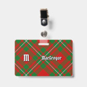 Badge Insigne de tartan du clan Gregor (Avant avec clip)
