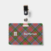Badge Insigne de tartan du clan MacPherson (Avant avec clip)