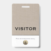 Badge Insigne de visiteur du logo personnalisé (Front)