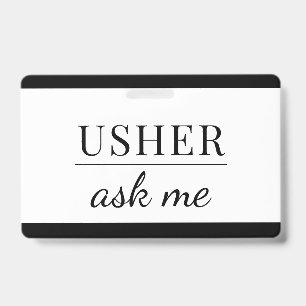 Badge Insigne Demande-Moi par Usher