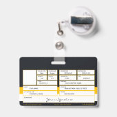 Badge Insigne d'entreprise (Arrière avec rétractable)