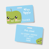 Badge Insigne des enseignants (Front & Back)