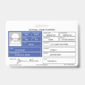 Badge Insigne des informateurs de crime (Arrière)