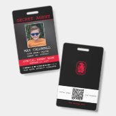 Badge Insigne d'espionnage de l'agent secret (Avant & arrière)