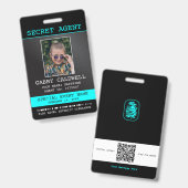 Badge Insigne d'espionnage de l'agent secret (Avant & arrière)