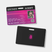 Badge Insigne d'espionnage de l'agent secret interactif (Avant & arrière)