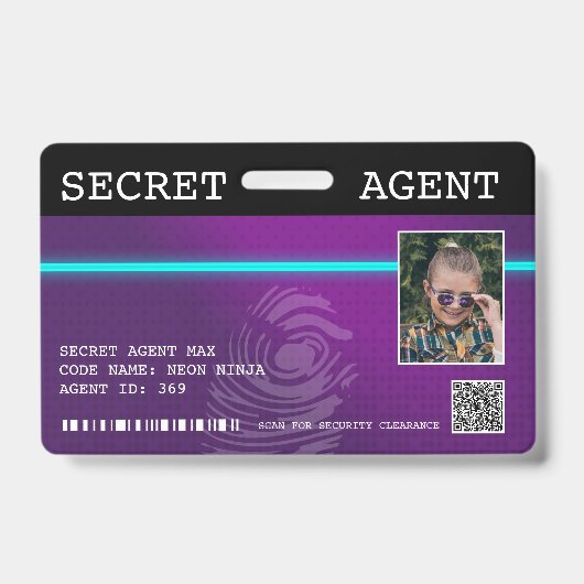 Badge Insigne d'espionnage de l'agent secret interactif  (Avant)