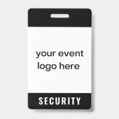 Badge Insigne d'événement du personnel de sécurité (Avant)