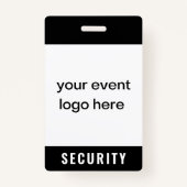 Badge Insigne d'événement du personnel de sécurité (Devant)