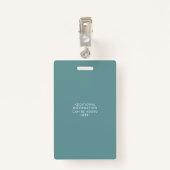 Badge Insigne d'ID champ Fleur sauvage élégant (Dos avec clip)