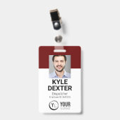 Badge Insigne d'ID photo (Avant avec clip)