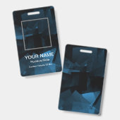 Badge Insigne d'ID vertical personnalisable (Recto et verso)