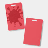 Badge Insigne d'identification de goutte verticale - Tom (Avant & arrière)