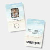Badge Insigne d'identification de l'employé avec photo, (Avant & arrière)