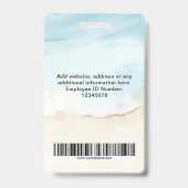 Badge Insigne d'identification de l'employé avec photo, (Arrière)