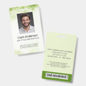 Badge Insigne d'identification de l'employé du dégradé d (Avant & arrière)