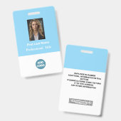 Badge Insigne d'identification de l'employé personnalisé (Avant & arrière)