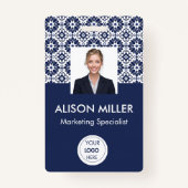 Badge Insigne d'identification de l'employé - Photo, log (Devant)