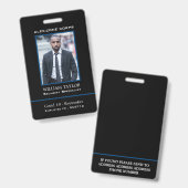 Badge Insigne d'identification de l'industrie de la sécu (Avant & arrière)