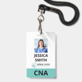 Badge Insigne d'identification de rôle photo (Front with Lanyard)