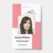 Badge Insigne d'identification d'employé d'entreprise mo (Avant)