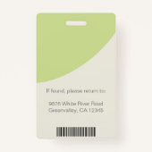 Badge Insigne d'identification d'employé personnalisé So (Dos)