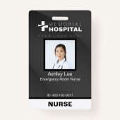 Badge Insigne d'identification d'hôpital personnalisé po (Devant)