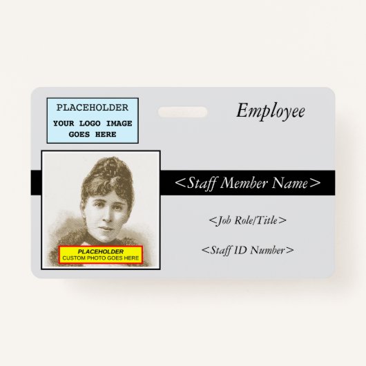 Badge Insigne d'identification du personnel glamour (Devant)