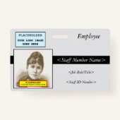 Badge Insigne d'identification du personnel glamour (Dos)