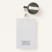 Badge Insigne d'identification Médicale photo (Back with Retractable)