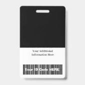 Badge Insigne d'identification personnalisé avec code-ba (Arrière)