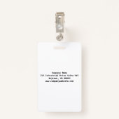 Badge Insigne d'identification personnel de sécurité per (Dos avec clip)