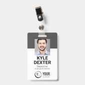 Badge Insigne d'identification photo (Avant avec clip)