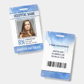 Badge Insigne d'identification photo de l'employé Médica (Front & Back)