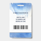 Badge Insigne d'identification photo de l'employé Médica (Back)