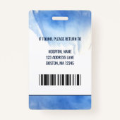 Badge Insigne d'identification photo de l'employé Médica (Dos)