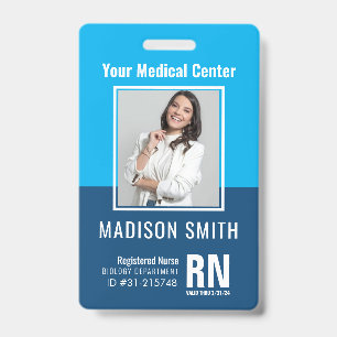 Badge Insigne d'identification photo de l'employé Médica