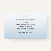 Badge Insigne d'identification photo hôpital/Médicale av (Dos)