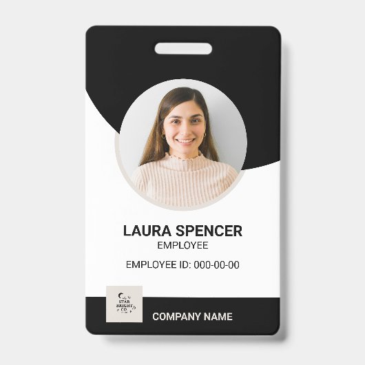 Badge Insigne d'identification photo Neutre moderne de l (Face)