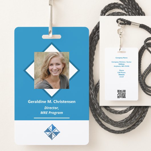 Badge Insigne d'identité de la photo de l'entreprise